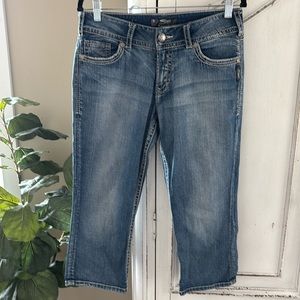 Silver Jeans Womens 29 Blue Suki Surplus Capri Denim